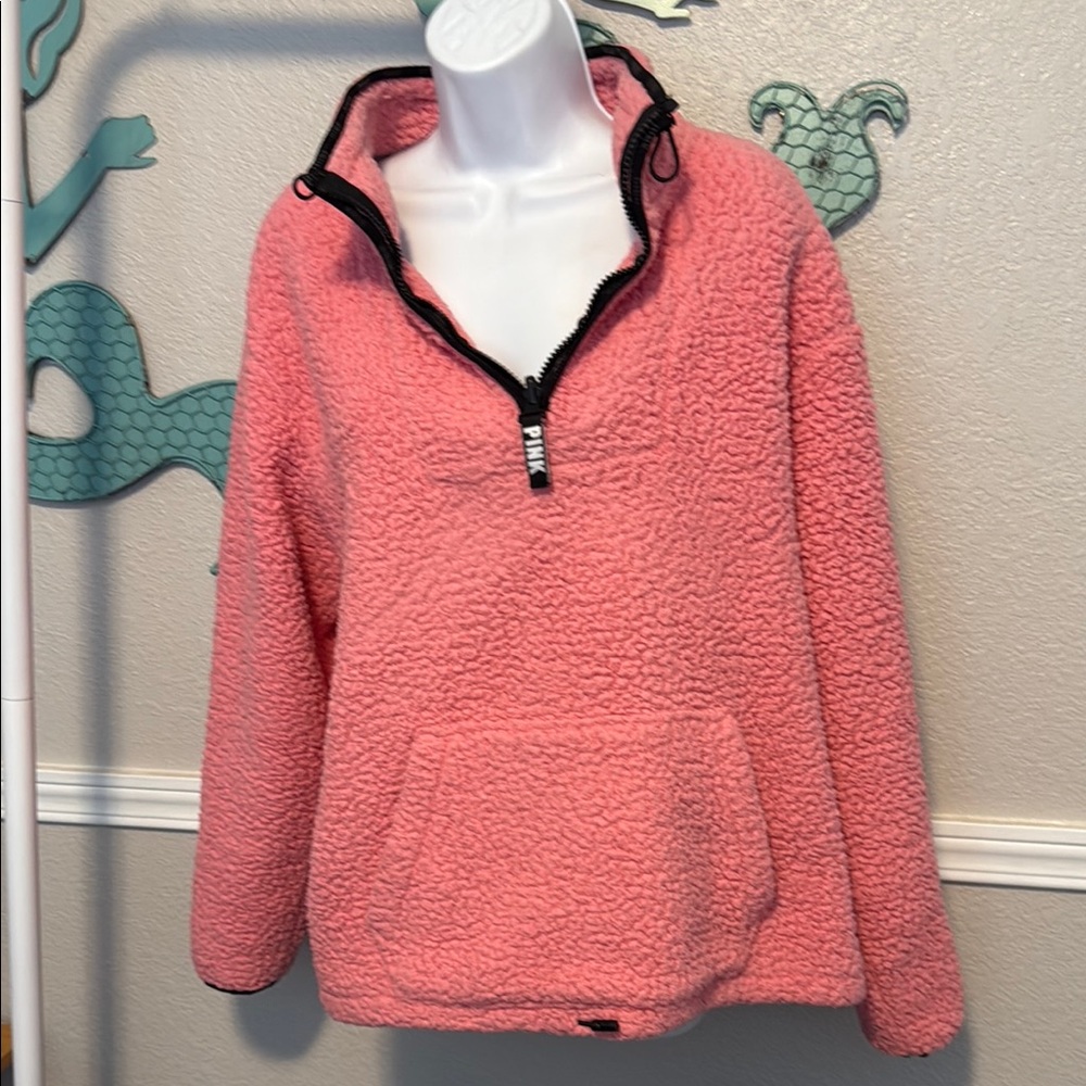 PINK Victoria's Secret Pink Oversized Polo Sweatshirt